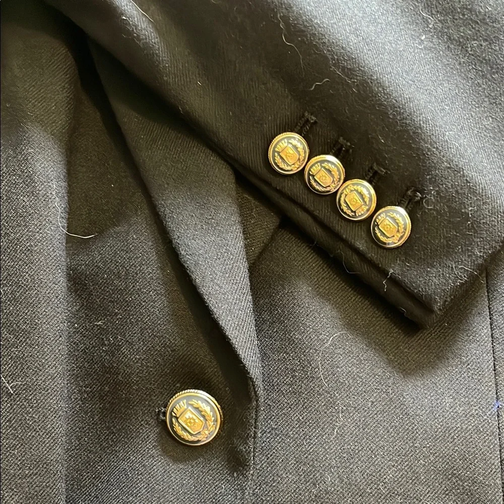 J Crew Carnaby Black Blazer with Gold Buttons - Picture 3 of 3